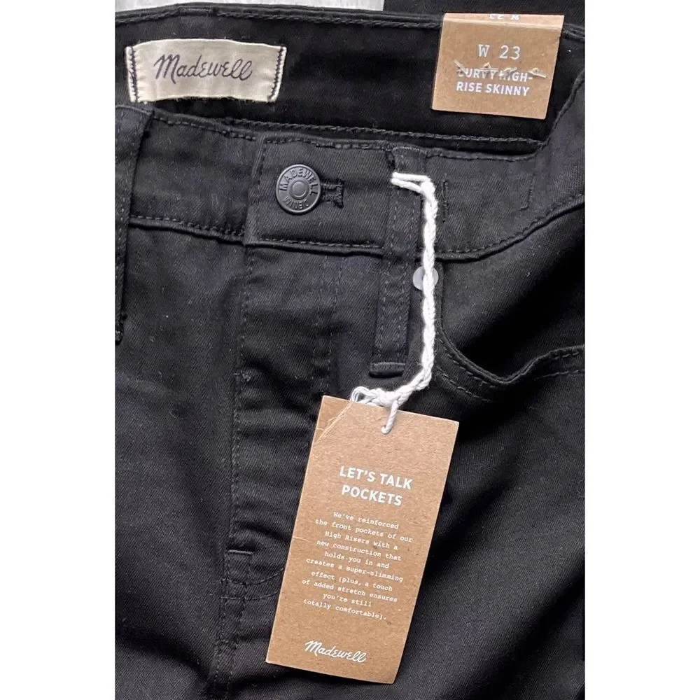 NWT Madewell Curvy High-Rise Skinny Jeans in Carbondale Wash, Size 23